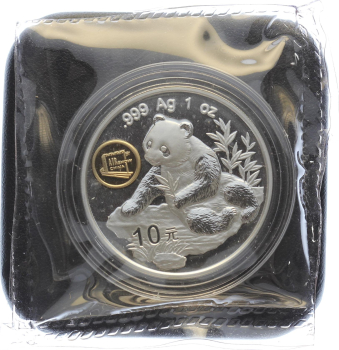 China 10 Yuan 1998 Silber Panda - Air Show China - 1 Unze Feinsilber